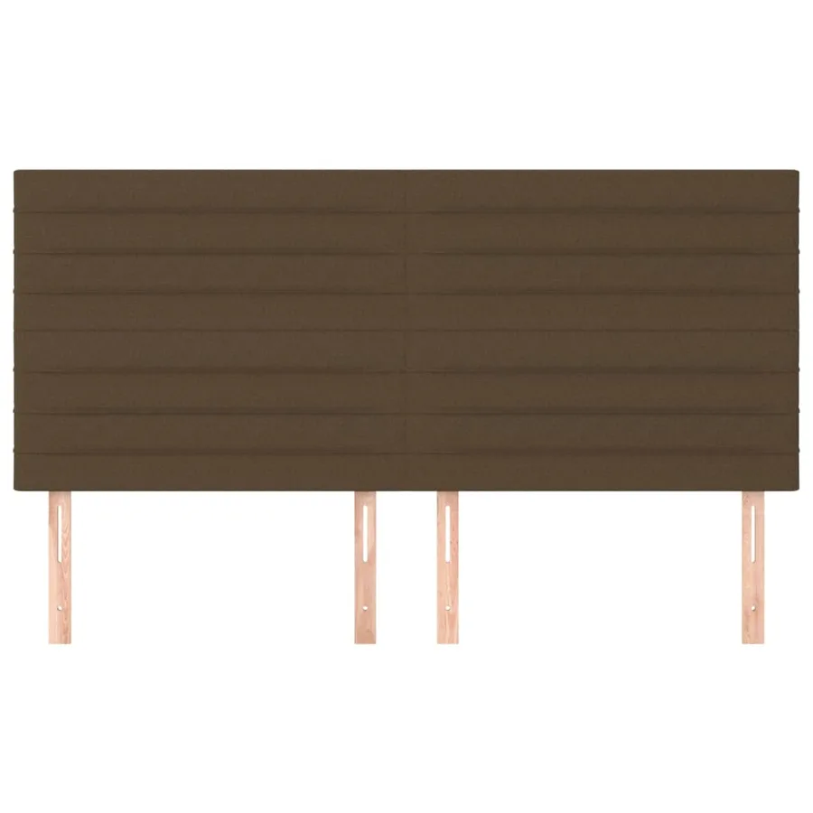 Tête de lit marron foncé 180 x 5 x 118/128 cm Tissu - 3