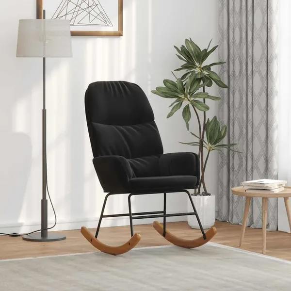 Fauteuil à bascule velours noir