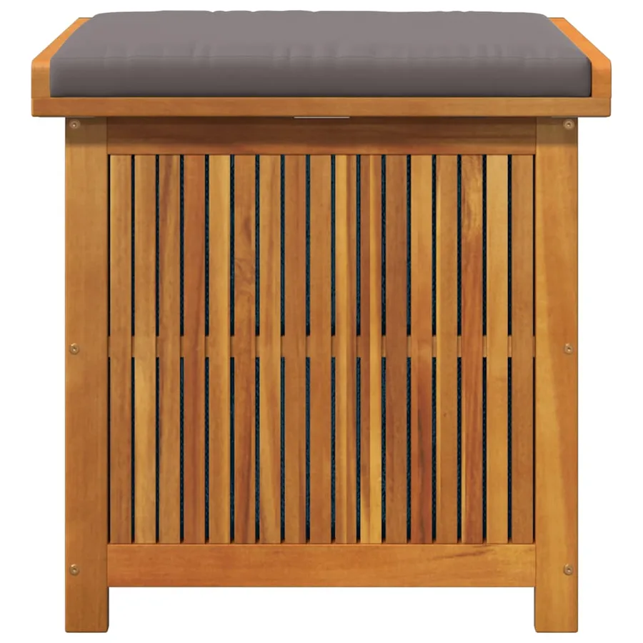 Boîte à coussins d'extérieur 60x50x61 cm bois massif d'acacia - 5