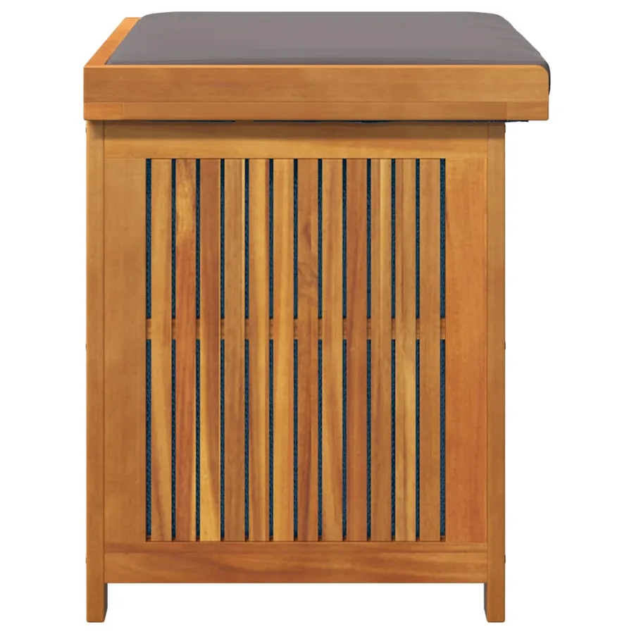 Boîte à coussins d'extérieur 60x50x61 cm bois massif d'acacia - 6