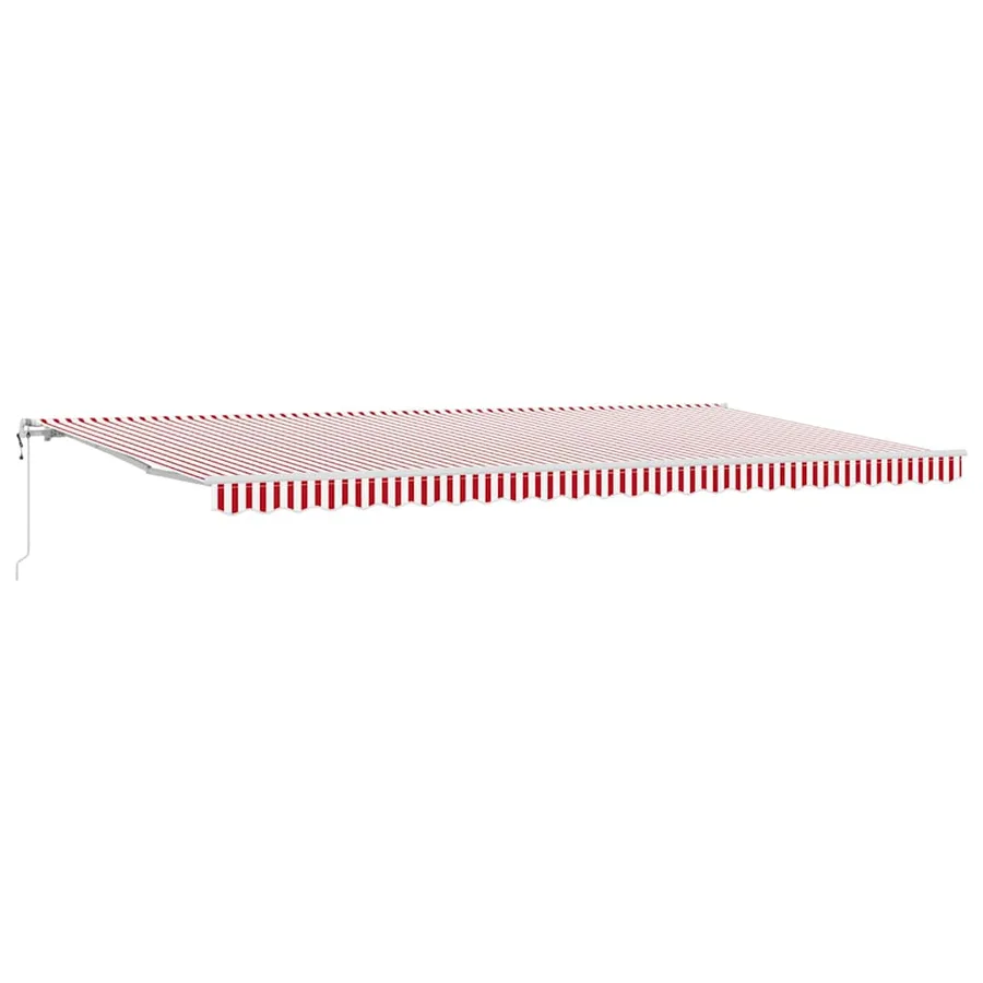 Auvent rétractable Rouge et Blanc 600 × 350 cm - 2