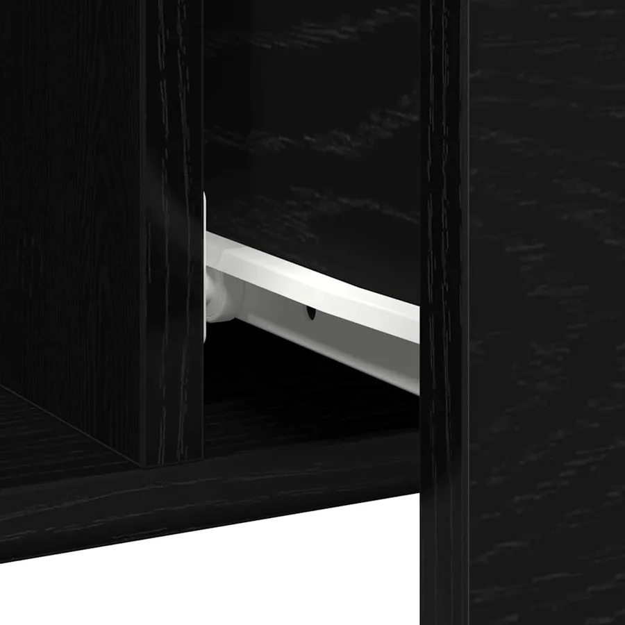 Buffet Chêne noir 100 x 36 x 60 cm Bois d'ingénierie - 8