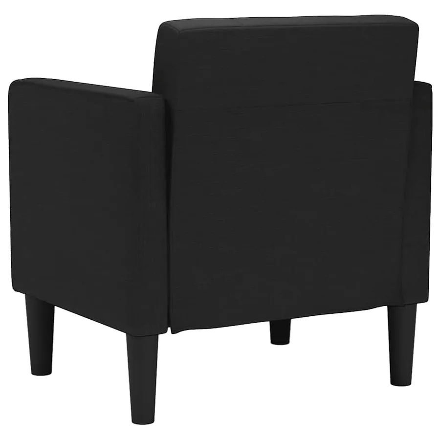 Fauteuil canapé avec accoudoirs tissu noir 53 cm - 5