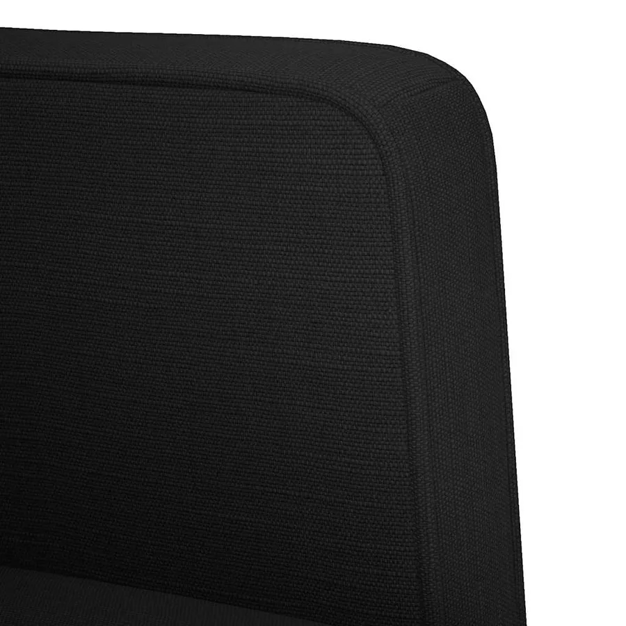Fauteuil canapé avec accoudoirs tissu noir 53 cm - 6