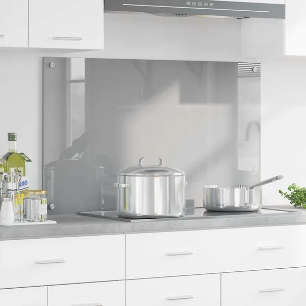 Crédence de cuisine Gris clair 100 x 60 cm verre trempé