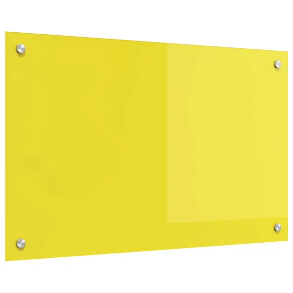 Crédence de cuisine Jaune 80 x 50 cm verre trempé