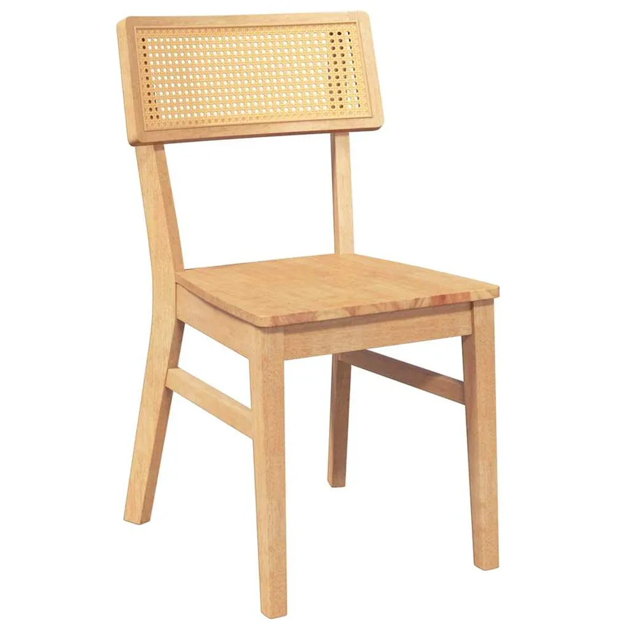 Chaises à manger 2 pcs bois massif caoutchouc - 4
