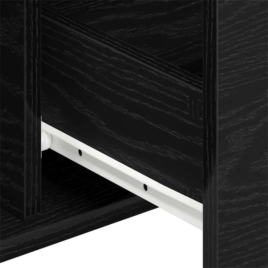 Buffet Chêne noir 101,5 x 35 x 70 cm Bois d'ingénierie - 10