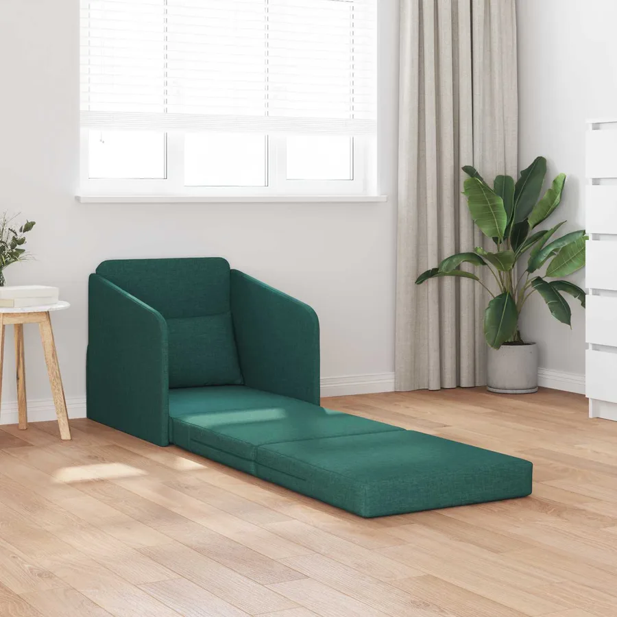 Canapé-Lit Vert foncé 65 x 80 x 83 cm tissu - 3