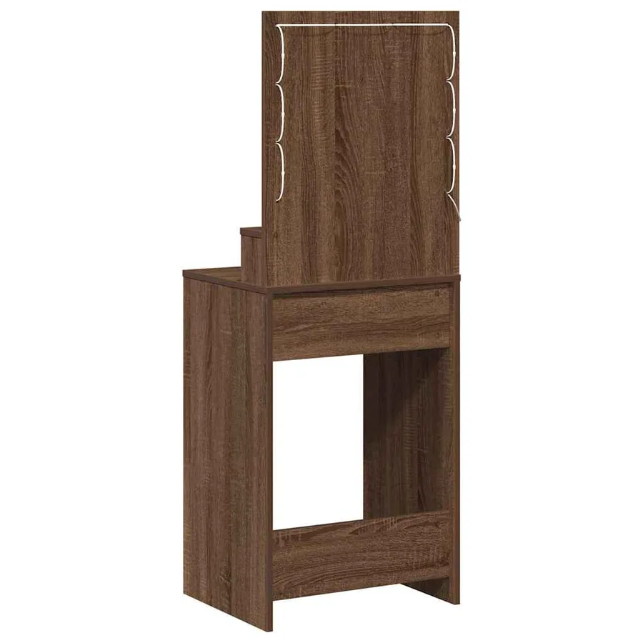 Table de Toilette Chêne brun 50 x 41 x 135 cm Bois d'ingénierie - 7
