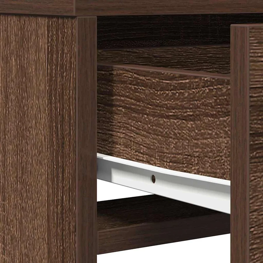 Table de Toilette Chêne brun 50 x 41 x 135 cm Bois d'ingénierie - 8