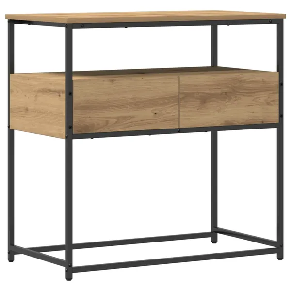 Table console Chêne artisanal 75 x 40 x 75 cm Bois d'ingénierie