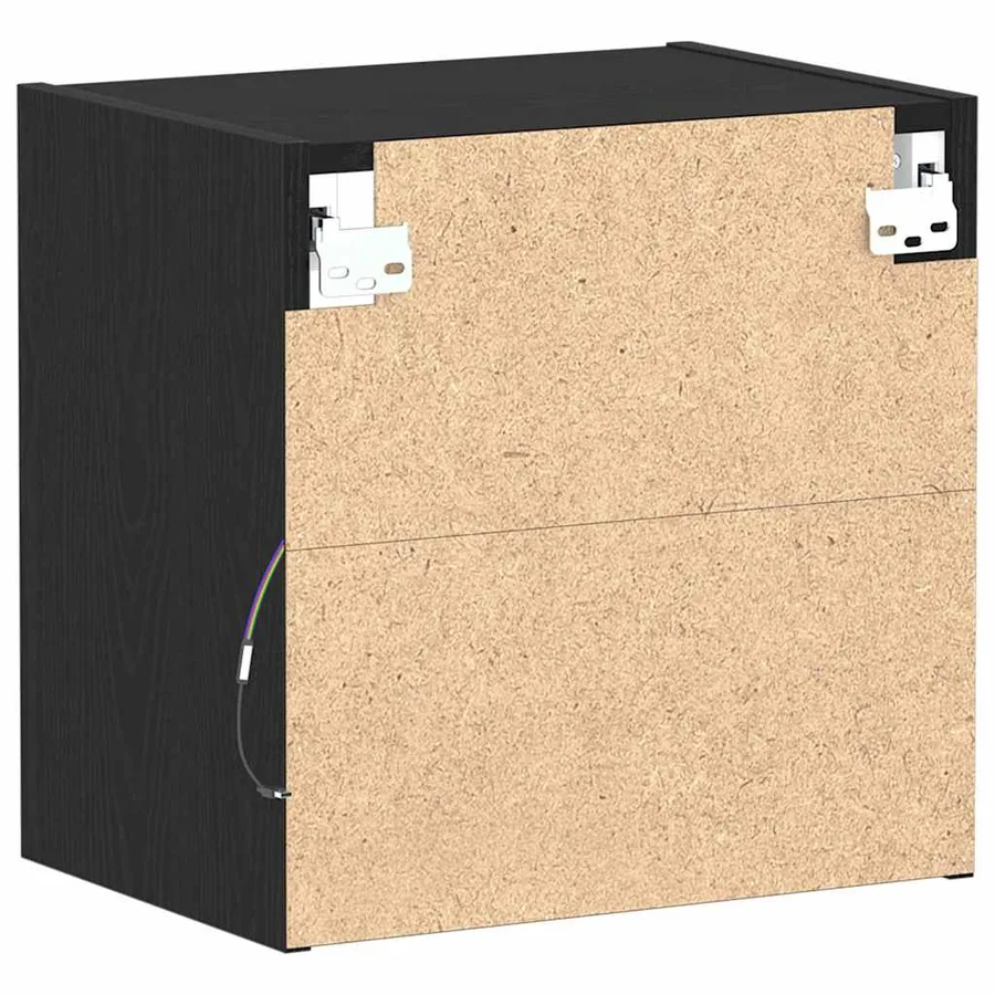Étagère flottante avec lumière LED 2 pcs Noir 40 x 28,5 x 40 cm - 8