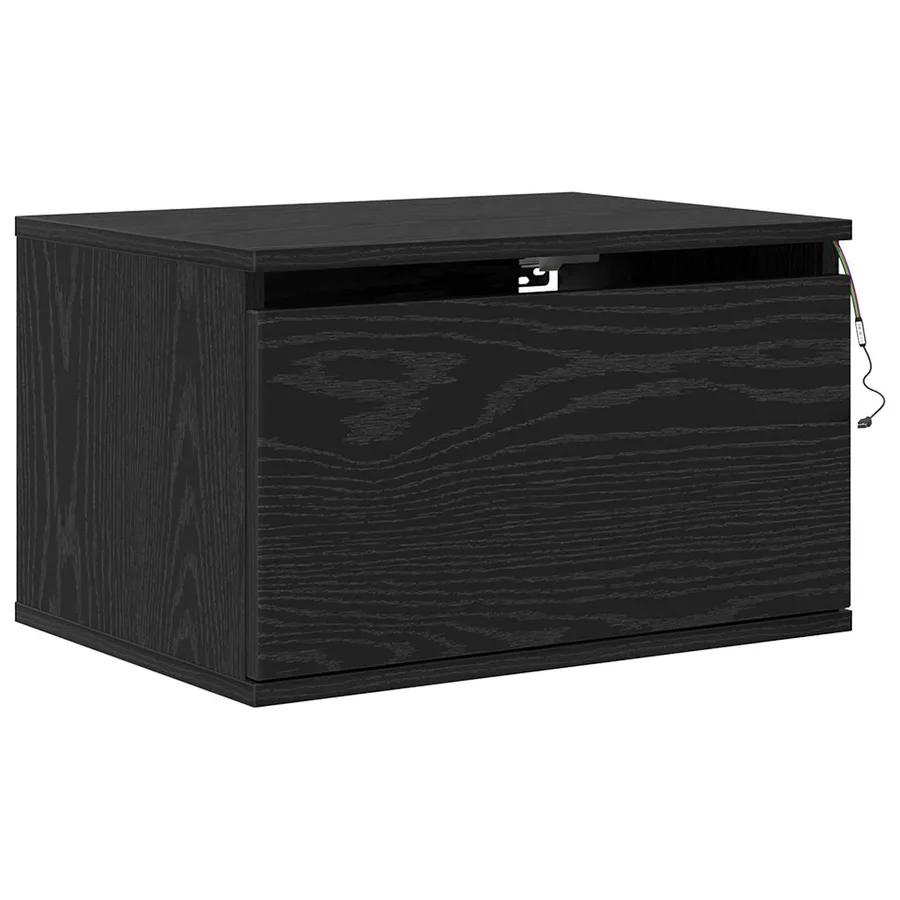 Cabinet de chevet mural 2 pcs Chêne noir 50 x 36 x 30 cm - 6
