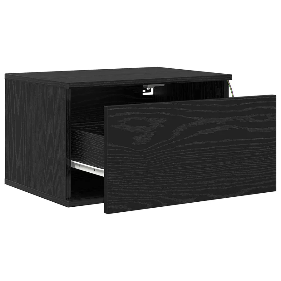 Cabinet de chevet mural 2 pcs Chêne noir 50 x 36 x 30 cm - 7