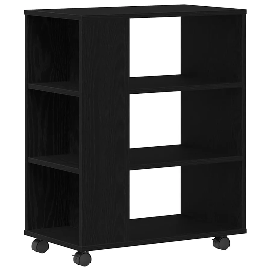 Armoire de rangement avec roue Chêne noir 60 x 35 x 75 cm - 2