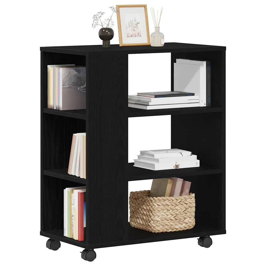 Armoire de rangement avec roue Chêne noir 60 x 35 x 75 cm - 3