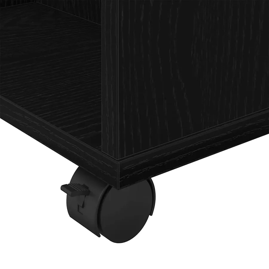 Armoire de rangement avec roue Chêne noir 60 x 35 x 75 cm - 9
