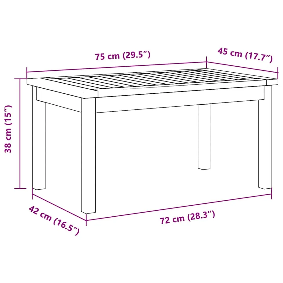 Table basse Huile Naturelle Bois d'Acacia Massif - 10