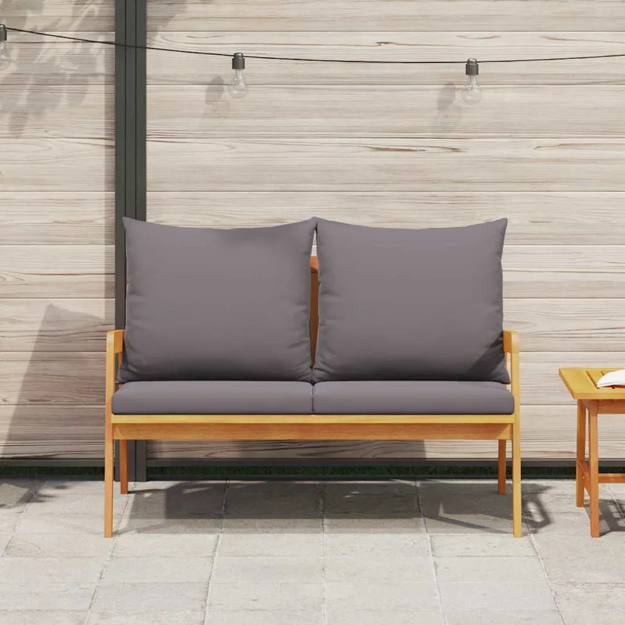 Banc de jardin avec coussin Huile Naturelle 115 x 65 x 71 cm - 3