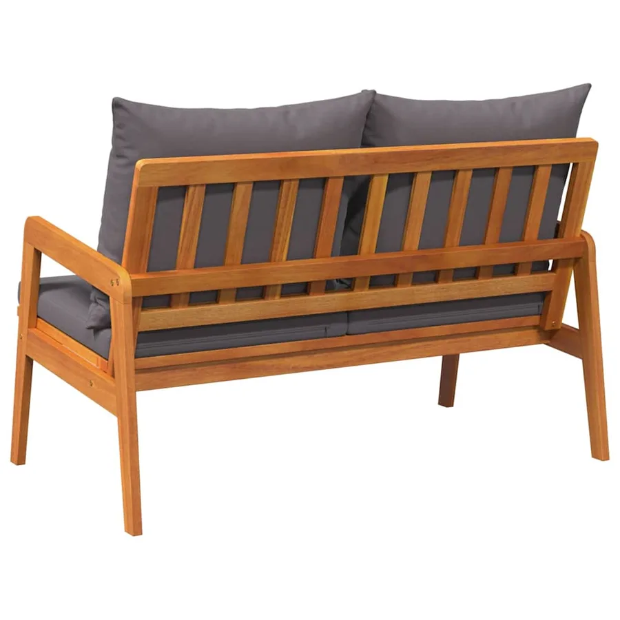 Banc de jardin avec coussin Huile Naturelle 115 x 65 x 71 cm - 4