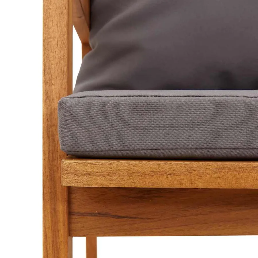 Banc de jardin avec coussin Huile Naturelle 115 x 65 x 71 cm - 8