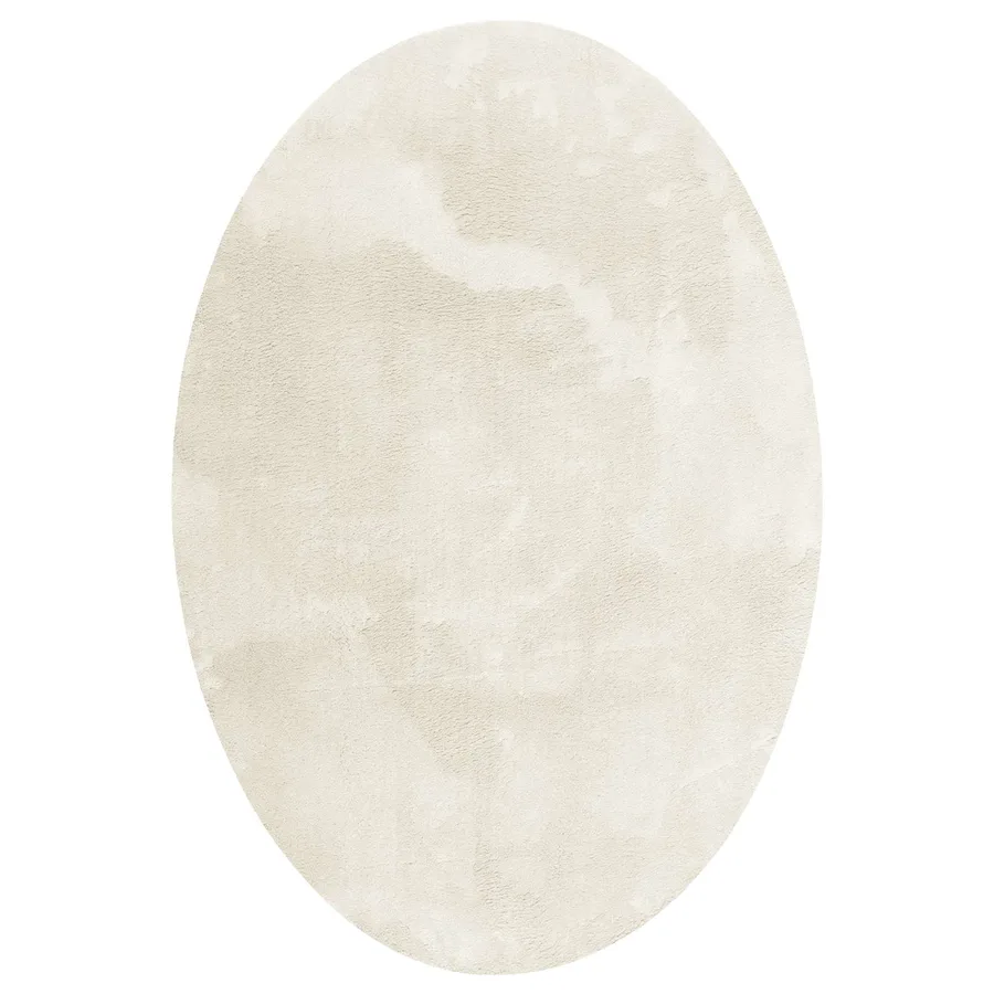 Tapis de surface ovale HUARTE Crème 120 x 170 cm 100% Polyester - 2
