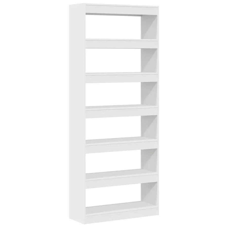 Bibliothèque Blanc 80 x 30 x 198 cm Bois d'ingénierie - 2
