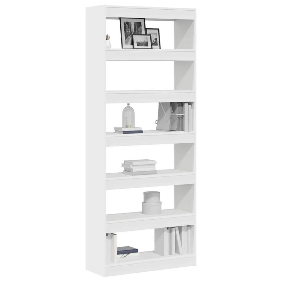 Bibliothèque Blanc 80 x 30 x 198 cm Bois d'ingénierie - 3