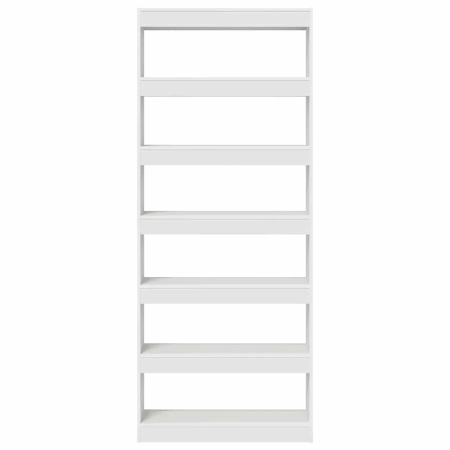 Bibliothèque Blanc 80 x 30 x 198 cm Bois d'ingénierie - 5