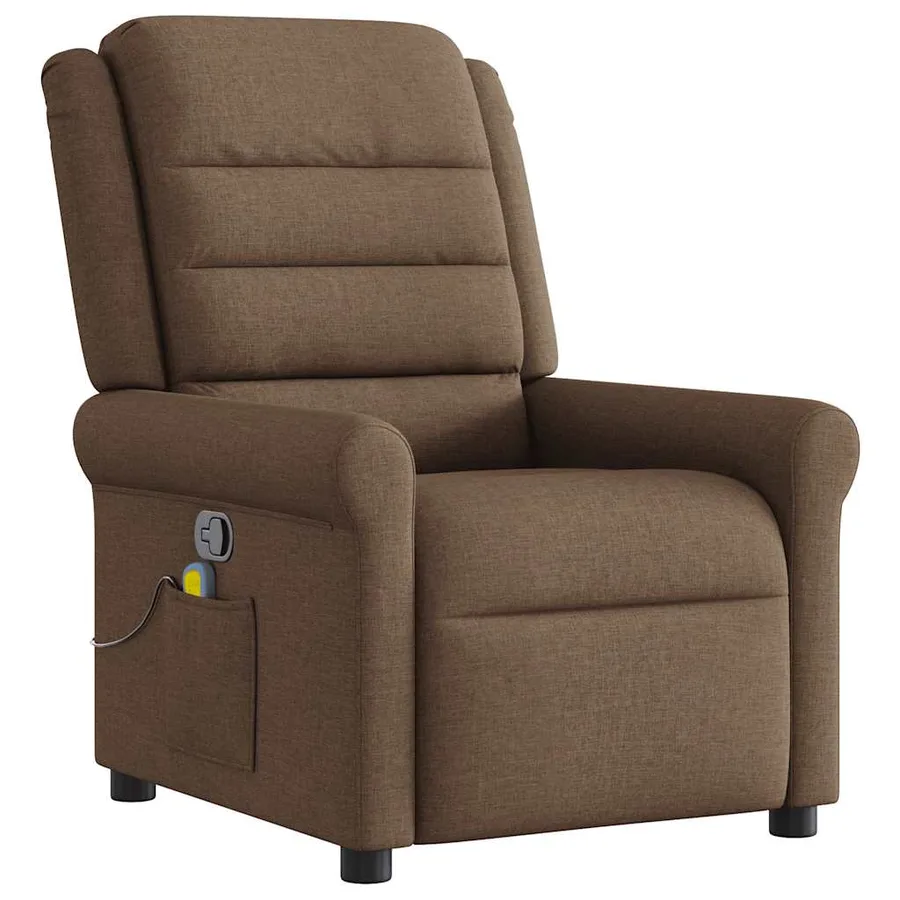 Fauteuil de massage inclinable Marron Tissu - 2