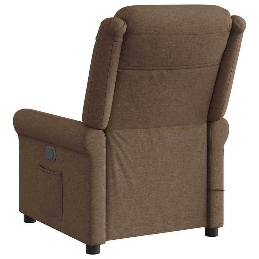 Fauteuil de massage inclinable Marron Tissu - 5