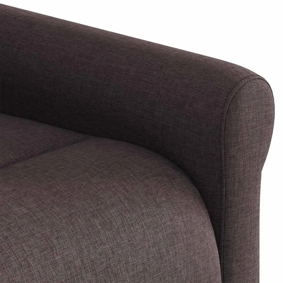 Fauteuil inclinable de massage Marron foncé Tissu - 13