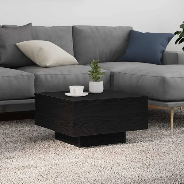 Table basse Chêne noir 55 x 55 x 31 cm Bois d'ingénierie