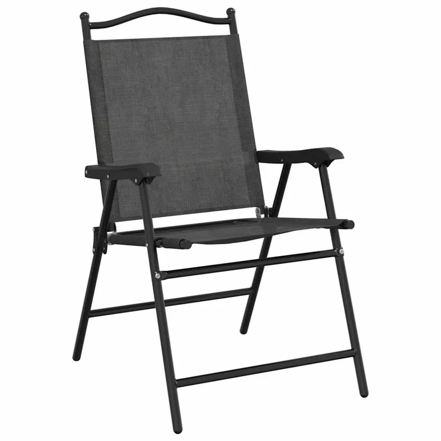 Chaises de jardin pliables lot de 2 en acier et textilène - 4