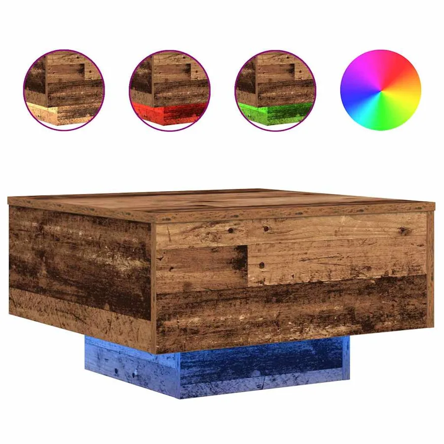 Table basse Bois ancien 55 x 55 x 31 cm Bois d'ingénierie - 2