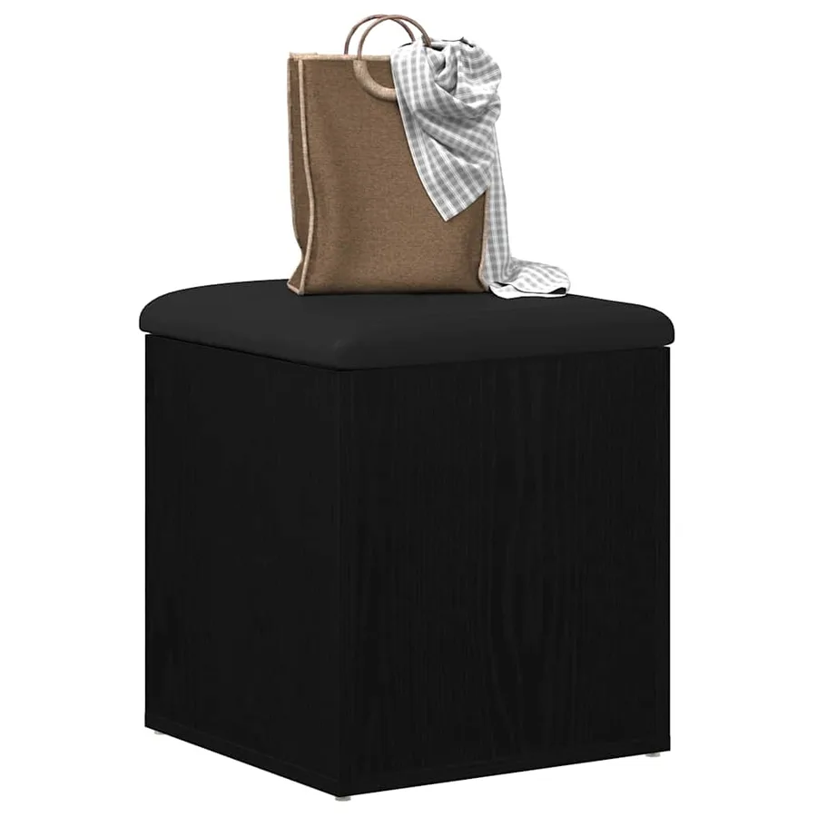 Banc de rangement Chêne noir 42 x 42 x 45 cm Bois d'ingénierie - 3