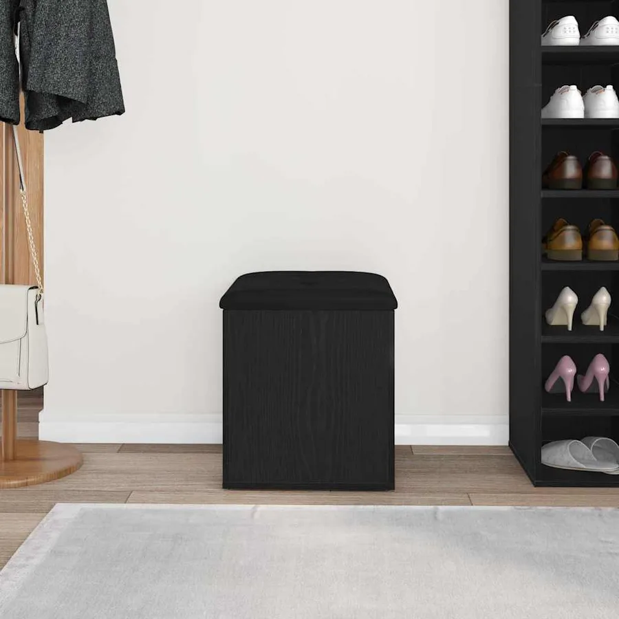 Banc de rangement Chêne noir 42 x 42 x 45 cm Bois d'ingénierie - 4