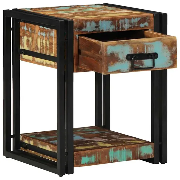 Cabinet de chevet 40 x 40 x 50 cm Bois Recyclé Solide