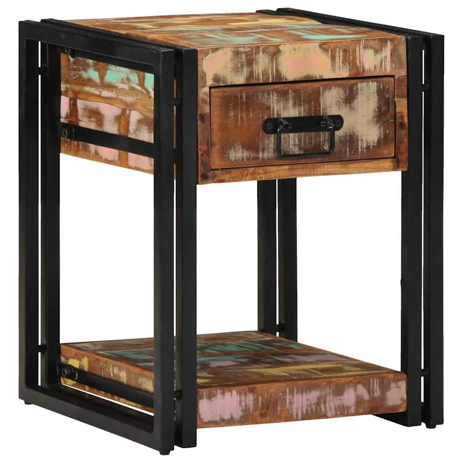 Cabinet de chevet 40 x 40 x 50 cm Bois Recyclé Solide - 3