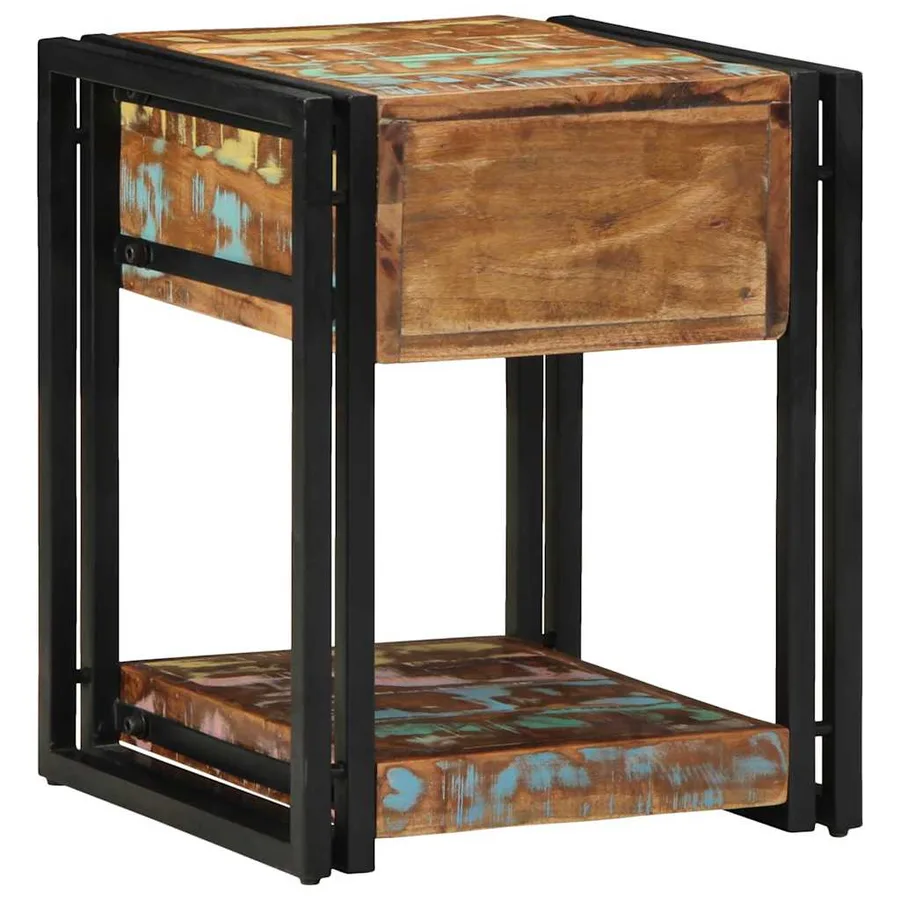 Cabinet de chevet 40 x 40 x 50 cm Bois Recyclé Solide - 5