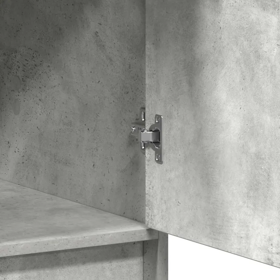 Haut Armoire Gris béton 40 x 40,5 x 135 cm Bois d'ingénierie - 11