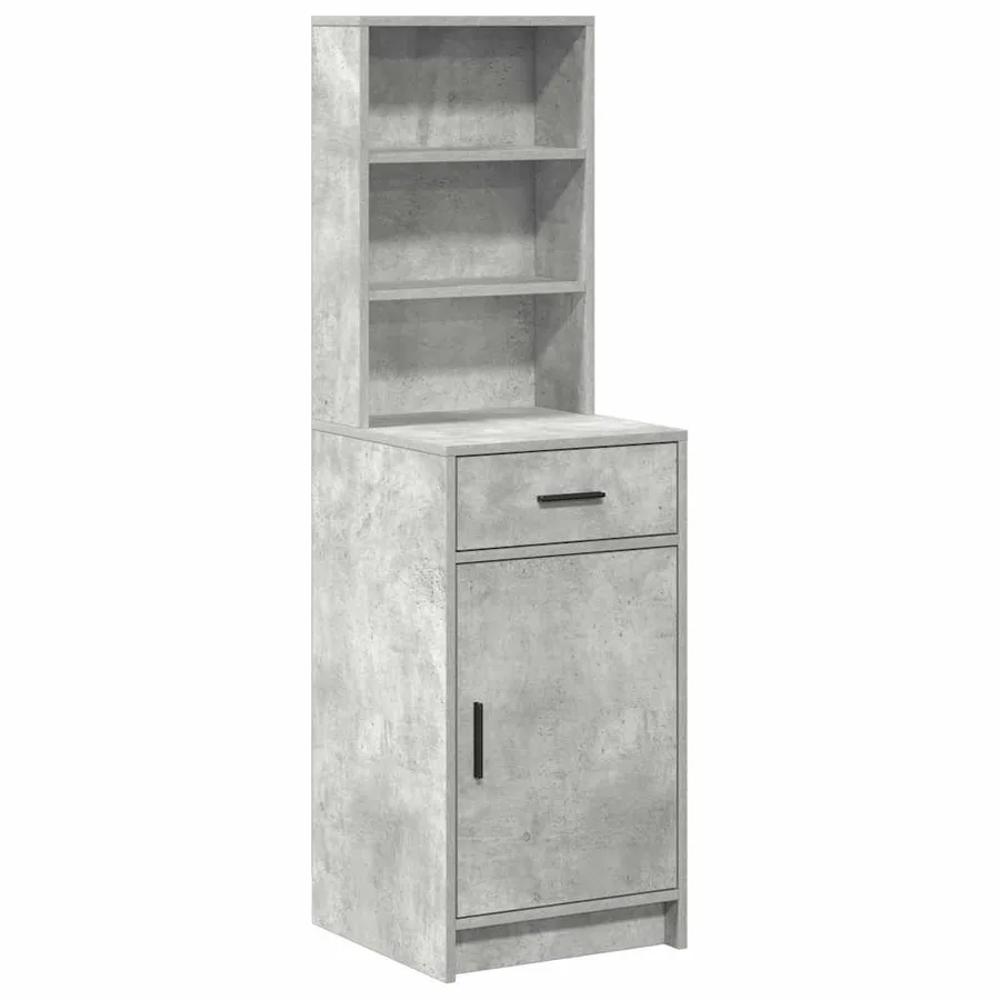 Haut Armoire Gris béton 40 x 40,5 x 135 cm Bois d'ingénierie - 2
