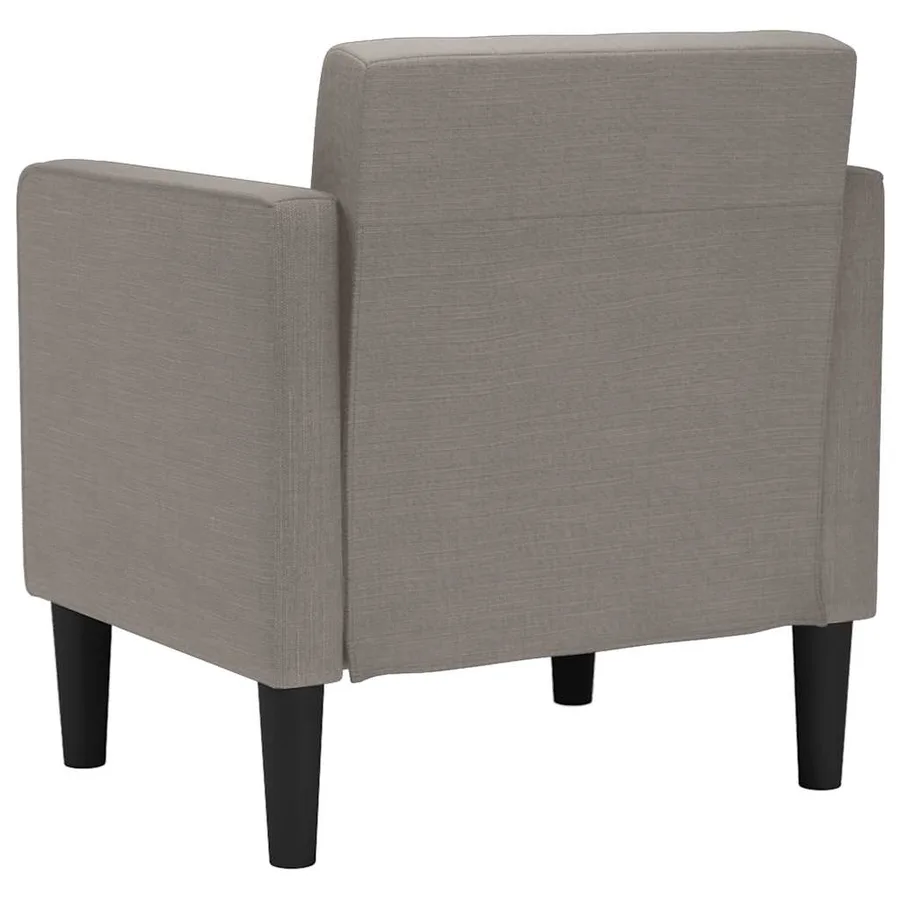Fauteuil avec accoudoirs tissu taupe 53 cm - 5