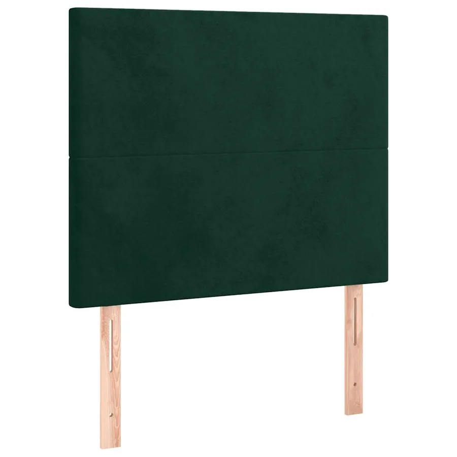 Sommier à lattes de lit avec matelas et LED Vert foncé 90x190cm - 7