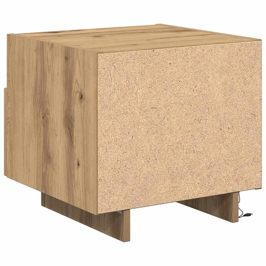 Cabinet de chevet 2 pc Chêne artisanal 40 x 39 x 37 cm - 10