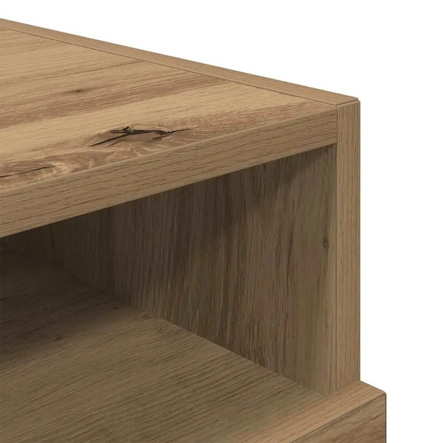 Cabinet de chevet 2 pc Chêne artisanal 40 x 39 x 37 cm - 13