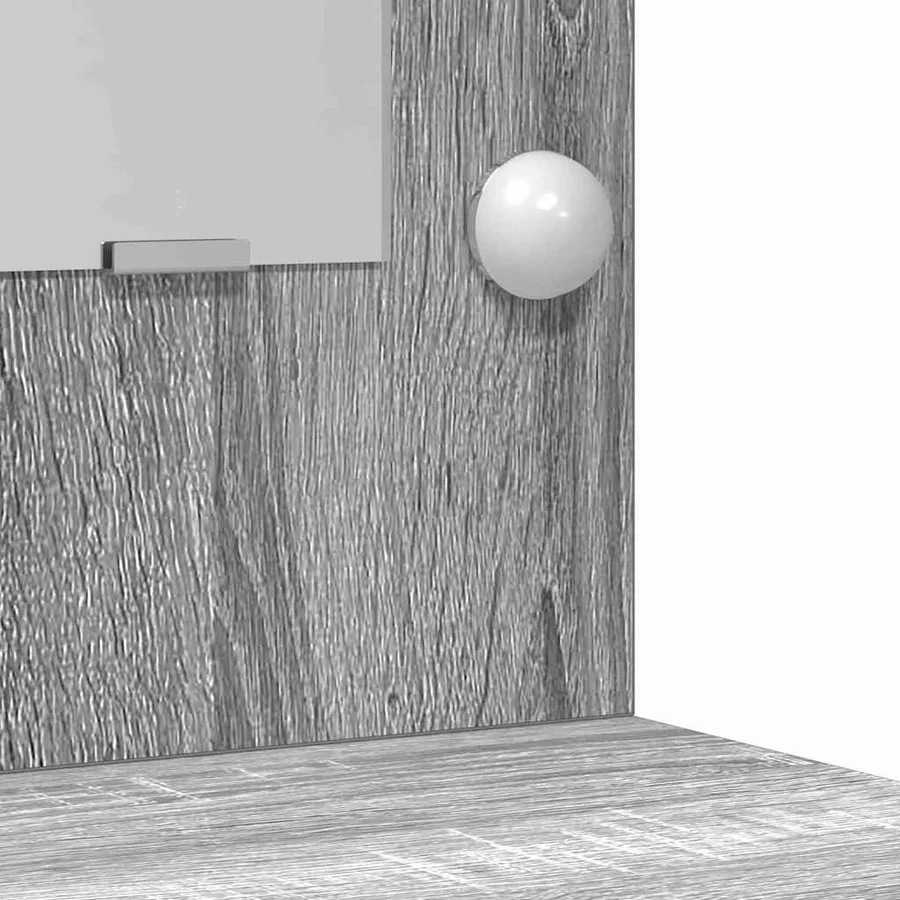 Table de Toilette 3 pcs Gris Sonoma Bois d'ingénierie - 10