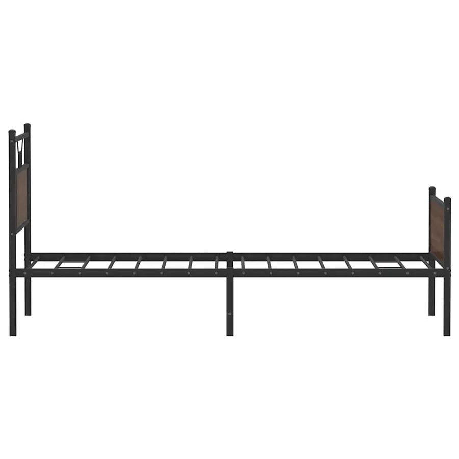 Cadre de lit sans matelas chêne marron 90x200cm bois ingénierie - 7