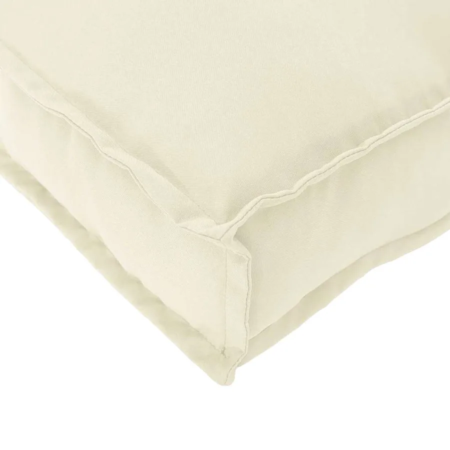 Coussin de palette Crème 200 x 40 x 8 cm Tissu Oxford - 10